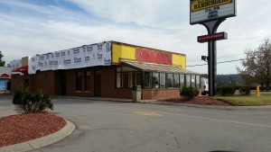 Hwy 70S Wendy's stripped down to the original facade.